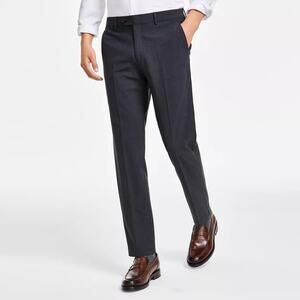 Bar III Men's Charcoal Wool Blend Classic Slim-Fit Suit Dress Pants Size 38W 32L